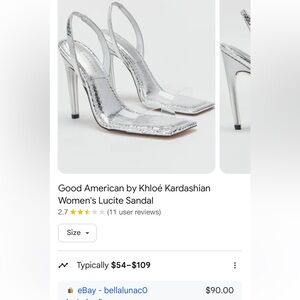 Good American Silver Heels